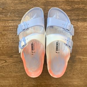 Birkenstocks EVA Arizona Rubber Tie Dye Ombré Size 8/ 8.5 Eu 39 Slip On Sandals
